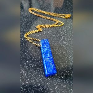 Lapis Lazuli Necklace On Copper Chain
